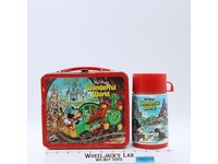 Walt Disney Wonderful World on Ice Metal Lunch Box W/Thermos 1980 Aladdin