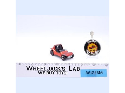 Sand Crab Red 1971 Mattel Redline Hot Wheels Vintage RL w/ Button