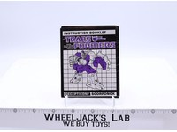 Scorponok Action Figure Instruction Manual Booklet 1987 G1 Transformers