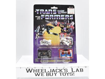 Ravage &amp; Rumble CARDBACK W BUBBLE NR MINT FIGURES Vintage 1984 G1 Transformers