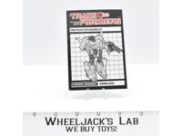 Grimlock Action Figure Instruction Manual Booklet 1985 Hasbro G1 Transformers
