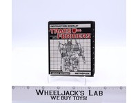 Metroplex Instruction Manual Booklet 1985 Hasbro G1 Transformers