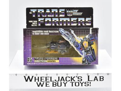 Shrapnel MIB 100% Complete 1985 Vintage Hasbro Action Figure G1 Transformers