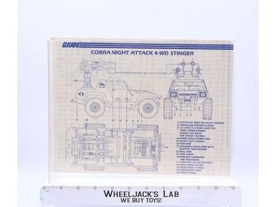 Cobra Night Attack 4-WD Stinger 1984 ORIGINAL Instructions Blueprints G.I. Joe