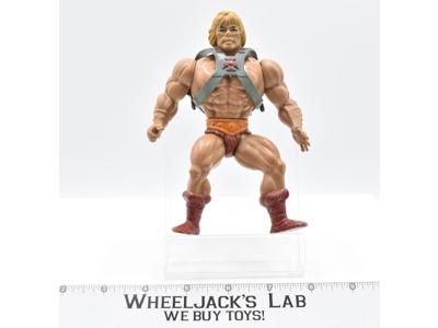 He-Man SOFT HEAD BROKEN CROTCH &amp; STRAP 1982 MOTU Masters of the Universe