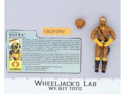 W.O.R.M.S. V1 100% Complete G.I. Joe 1987 Hasbro Vintage Action Figure