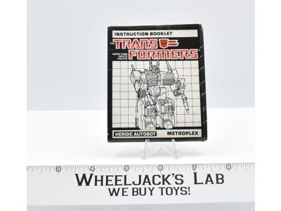 Metroplex Action Figure Instruction Manual 1985 Vintage Hasbro G1 Transformers