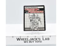 Metroplex Action Figure Instruction Manual 1985 Vintage Hasbro G1 Transformers