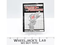 Springer Action Figure Instruction Manual Booklet 1986 Vintage G1 Transformers