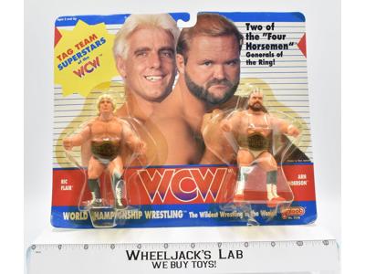Ric Flair &amp; Arn Anderson Four Horsemen NEW 1990 WCW Galoob Wrestling Figures