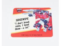 Sideswipe Transformers Action Trading Card Motto Sticker Insert 1985 G1 Hasbro