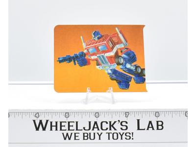 Optimus Prime Card No.1 Variant Transformers Action Trading Cards 1985 G1