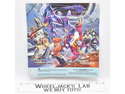 Superion Gnaw Insert Poster Glow n The Dark G1 Transformers Hasbro Action Figure