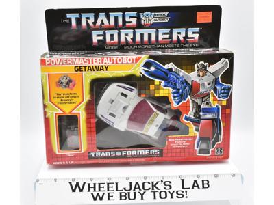 Getaway Powermaster WHITE FIGURE 100% Complete 1988 Vintage G1 Transformers