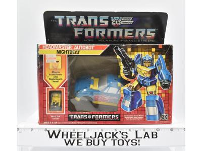 Nightbeat MIB 100% Complete 1988 Hasbro Vintage G1 Transformers Action Figure