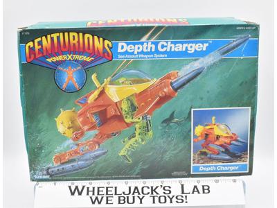 Depth Charger UNUSED STICKERS w Box 100% Complete Centurions 1987 Kenner