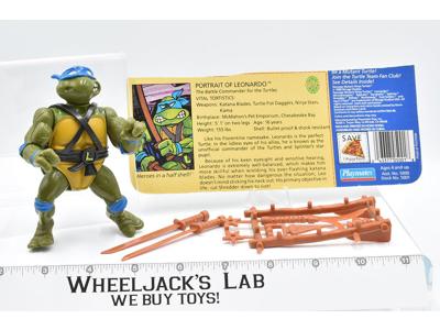 Leonardo Hard Head 100% Complete 1988 TMNT Teenage Mutant Ninja Turtle Playmates
