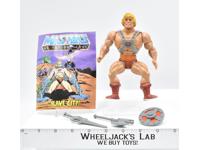 He-Man SOFT HEAD C 100% Complete 1982 MOTU Masters of the Universe W/ Comic