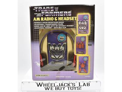 Decepticon AM Radio &amp; Headset NEW Nasta Hasbro G1 Transformers Vintage