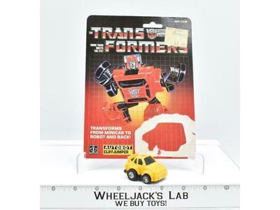 Cliffjumper YELLOW W CARDBACK Vintage Hasbro 1984 G1 Transformers Action Figure