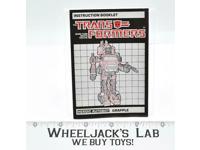 Grapple Action Figure Vintage Instruction Manual Booklet 1985 G1 Transformers
