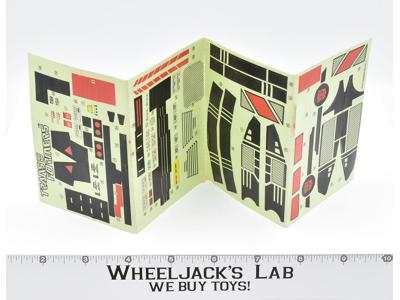 Jetfire Decal Sticker Sheet G1 Transformers 1985 Vintage Hasbro Action Figure