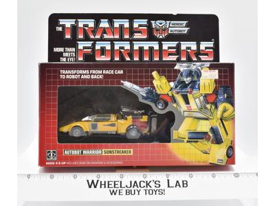 Sunstreaker MIB NICE BOX NEAR MINT FIGURE 1985 Vintage Hasbro G1 Transformers