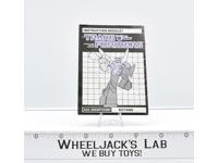 Octane Action Figure Instruction Manual Booklet 1986 Hasbro G1 Transformers