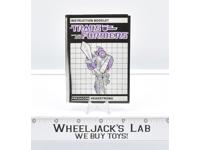 Headstrong Action Figure Instruction Manual Booklet 1986 Hasbro G1 Transformers