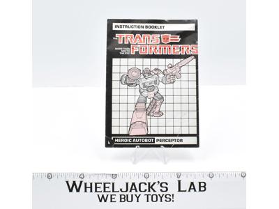 Perceptor Action Figure Instruction Manual Booklet 1985 Hasbro G1 Transformers