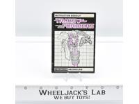 Razorclaw Action Figure Vintage Instruction Manual 1986 Hasbro G1 Transformers