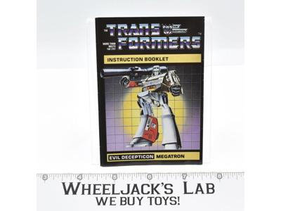 Megatron Action Figure Vintage Instruction Manual 1984 Hasbro G1 Transformers