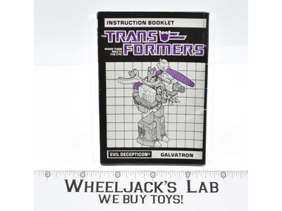 Galvatron Action Figure Vintage Instruction Booklet Manual 1986 G1 Transformers