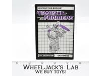 Galvatron Action Figure Vintage Instruction Booklet Manual 1986 G1 Transformers