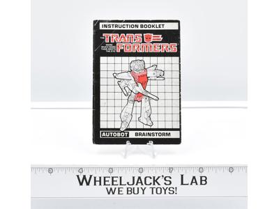 Brainstorm Action Figure Instruction Manual Booklet 1987 Hasbro G1 Transformers