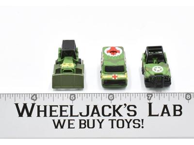Lot Military Vehicles x3 1988 Micro Machines Lewis Galoob Vintage