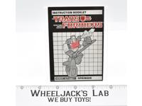 Springer Action Figure Instruction Manual Booklet 1986 Vintage G1 Transformers