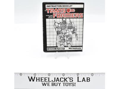 Metroplex Action Figure Instruction Manual 1985 Vintage Hasbro G1 Transformers