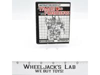 Metroplex Action Figure Instruction Manual 1985 Vintage Hasbro G1 Transformers