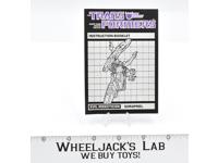 Shrapnel Action Figure Instruction Booklet Manual 1985 Vintage G1 Transformers