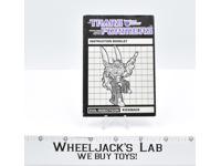 Kickback Action Figure Instruction Manual Booklet 1985 Hasbro G1 Transformers