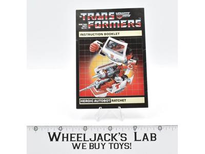 Ratchet Action Figure Vintage Instruction Manual Booklet 1984 G1 Transformers