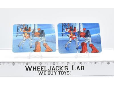 Starscream 2 Cards #78 Variant Color Transformers Action Trading Cards 1985 G1