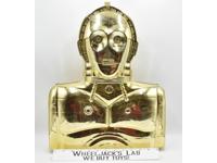 C-3PO Gold Storage Collectors Case W/Inserts 1983 Kenner Star Wars Vintage