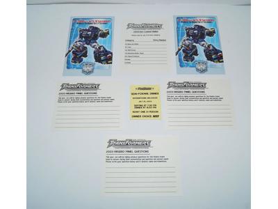 Botcon OTFCC 2003 Convention Paperwork Exclusives G1 Transformers