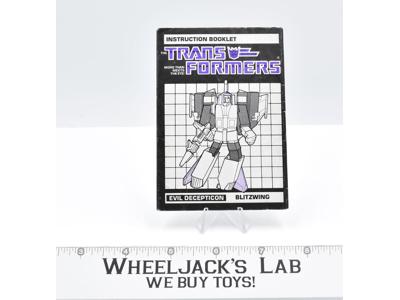 Blitzwing Action Figure Instruction Manual Booklet 1985 Hasbro G1 Transformers