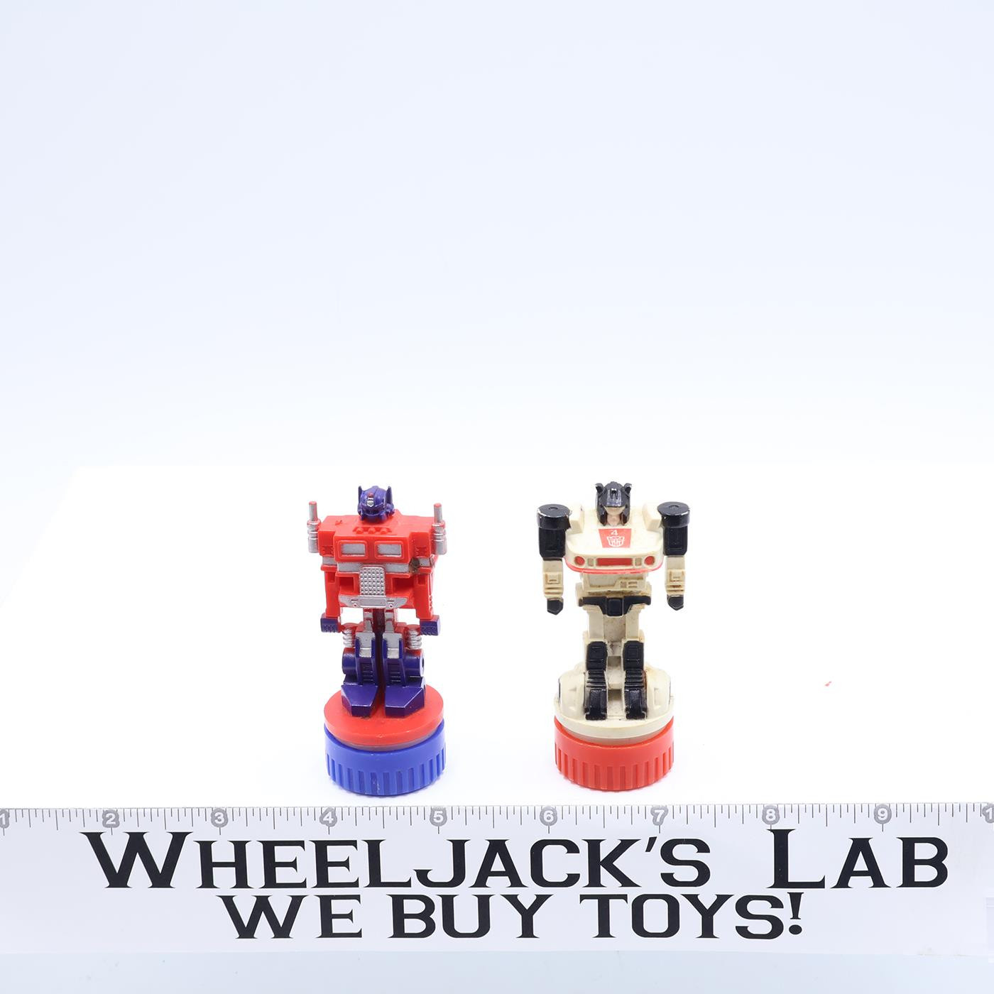 Optimus Prime & Jazz Ink Stamper Stamp Bots Vintage 1984 G1 Transformers Figure