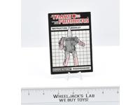Powerdasher Drill Action Figure Instruction Manual Booklet 1985 G1 Transformers