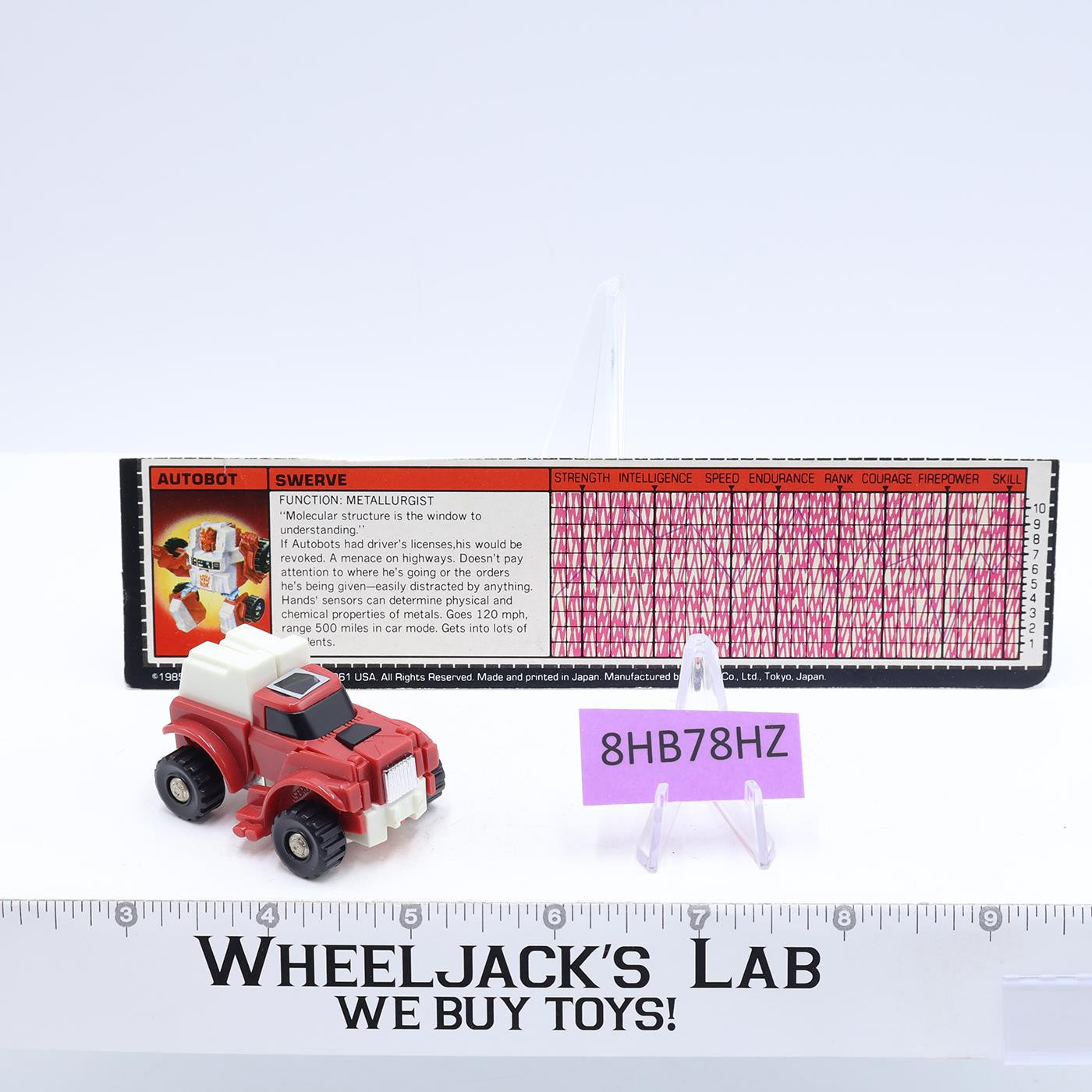 Swerve 100% Complete 1986 Vintage G1 Transformers Action Figure