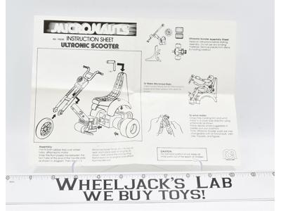 Ultronic Scooter Instruction Sheet Manual Micronauts 1976 Mego Vintage Vehicle